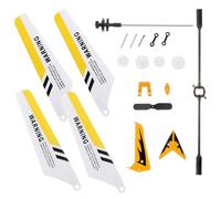 Pièces Détachées S107g Ensemble Complet, Jaune pour Hélicoptère Rc | Lames, Décoration Arrière, Attache de Liaison et Axe Interne, ABS Dur et Alliage, pour S107 et S107g