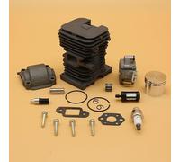 Pièces détachées Tronçonneuse 37mm &Carburateur à Piston de cylindre moteur 38mm adapté for STIHL 018 017 MS170 MS180 MS 180 170 scies chaîne gaz remplacer les pièces(38MM MS180)