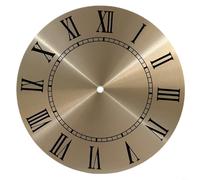 Pièces d'horloge à quartz dorées de 24,1 cm, en aluminium pour cadran de 243 mm avec disque de rechange à chiffres romains, finition métallique profil plat