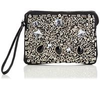 PIECES DIBI Clutch, Pochettes Femme - Noir - Noir, 22x16x1 cm (B x H x T) EU