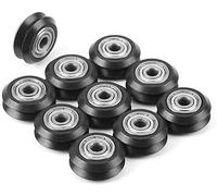 pièces d'imprimante 10 pièces 625 3D imprimante V roulement à Gorge, poulie POMstic Rouleau de Roue Ronde Passive, CNC imprimante 3D Double Porte coulissante roulement Accessoires d'imprimante