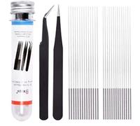 pièces d'imprimante 2 pièces ensemble de pincettes pour le nettoyage des buses d'imprimante 3D + 30 pièces 0.4mm 0.35mm pliable foret nettoyeur de buse accessoires d'imprimante 3D accessoires d'imprim