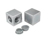 Pièces d'imprimante 3D, 20 pièces, 2 trous, bloc en aluminium EU 2020, connecteur de prisme Cube, régulateur, coin de Cube, fente en V, support d'angle bidirectionnel