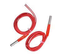 Pièces d'imprimante 3D, chauffage de cartouche 12V 24V 40W 30W 6x20, câble Reprap 100cm for bloc thermique V6 MK8 PT100(24V 40W,2PCS)