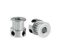 Pièces d'imprimante 3D, poulie de synchronisation 2GT, 16 dents, 20 dents, alésage 5/8mm de largeur 6mm, roue synchrone GT2, courroie de distribution, engrenage en aluminium(20 Tooth Broe 8mm,10pcs)
