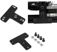 pièces d'imprimante Accessoires d'imprimante 3D, Profil en Aluminium d'imprimante 3D connectent Les Accessoires d'imprimante de Support Fixe de vis d'écrou de Bateau de Type T en Aluminium Noir