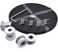 pièces d'imprimante Courroie de distribution de 5 mètres + 2 poulies de distribution GT2 + 2 poulies de renvoi + 4 ressorts de couple + 1 kit de clé Pièces de rechange pour imprimante 3D Pièces de rec