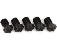 pièces d'imprimante Lot de 5 buses V6 en acier trempé compatibles avec l'impression 3D haute température Filament en fibre de carbone PEI PEEK compatible avec l'imprimante Titan Aero Hotend (Couleur :