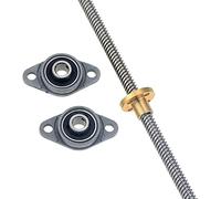 pièces d'imprimante Pièces de rechange pour imprimante Jeu de vis mères KFL08 Filetage d'accouplement d'arbre 8 mm T8 Pas 2 mm Longueur 8 mm Longueur 100 mm200 mm350 mm450 mm500 mm650 mm Imprimante 3D
