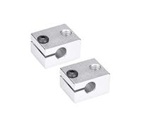 pièces d'imprimante V6 Block Bloc en aluminium compatible avec V5 V6 J-Head HotEnd Extruder Pièces de rechange pour imprimante 3D Chauffe-bloc chauffant compatible avec le chauffage Reprap (Size : 2pc