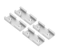 Pièces d'intersection de rail en T, profil à Double coupe, en alliage d'aluminium, accessoires universels pour rails en T pour charpentier, connecteur pour le travail du bois, 4 (Argent)