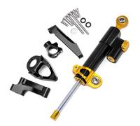 Pièces direction Compatible Avec Suzuki Pour GSX1300r 1998-2016 Kit De Support De Fixation Pour Stabilisateur De Direction Pièces Accessoires Universels(Black-Yellow)