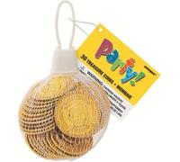 Unique Party - Pièces de trésor en plastique 74030 - Paquet de 30 dorées pour pochettes, cadeau