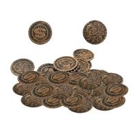 Pièces D'or Pirate 3cm/1.18 En Plastique, Trésor Pièces De Jeu, Argent, Jouet, Chasse Au Trésor, Accessoires, Cadeau De Fête Pour Enfants