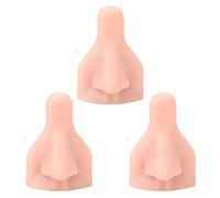 Pièces du Corps en Silicone, 3 Pièces Modèle de Nez en Silicone, Kit de Pratique de Faux Perçage D'oreille, Simulation Souple et Réutilisable, Modèle de Nez en Silicone 3D pour