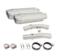 Pièces durables Silencieux D'échappement Gauche Et Droit Avec Collecteur Central Moto Pour Y&amaha FJR 1300 2001-2022(Style 1)