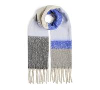 PIECES Écharpe 'PCBEA' bleu / anthracite / gris basalte / blanc, Taille One Size