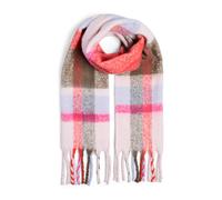 PIECES Écharpe 'PCBEA' bleu clair / brun foncé / rose / rose, Taille One Size