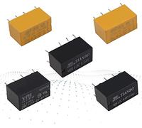 Pièces électroniques Relais relais 5 pièces dpdt PCB relais 3V 5V 9V 12V 24V 8 broches relais interrupteur(Color:5vdc)