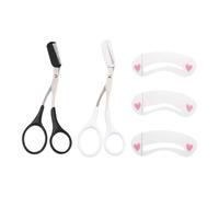 Pièces En Acier Inoxydable Garniture De Sourcils Et 3 Pièces Modèles De Garniture De Sourcils, Aides Pour Les Sourcils, Outils De Beauté Des Sourcils, Ciseaux Multifonction