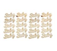 Pièces en Bois Lettres Bébé 20Pcs, 90x45mm, Durable et Sécurisé, Écriture Facile pour Modélisme Personnalisé - Idéal pour Loisirs Créatifs, Décoration DIY et Projets Familiaux