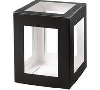Pièces en carton pour lanterne, 135x135x180 mm, noir