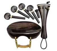 Pièces Et Accessoires Pour Violon Accessoires Pour Violon En Ébène De Couleur Naturelle Chevilles Repose Menton Cordier Support Réglage Fin(5)
