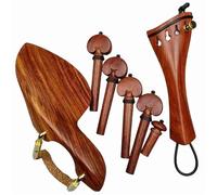 Pièces Et Accessoires Pour Violon Forme Violon Accessoires Pièces Raccords Kits Ensemble Chevilles Cordier Embout Mentonnière Avec Pince Support Vis(Rosewood 4)