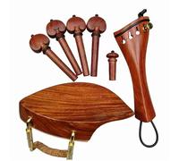 Pièces Et Accessoires Pour Violon Forme Violon Accessoires Pièces Raccords Kits Ensemble Chevilles Cordier Embout Mentonnière Avec Pince Support Vis(Rosewood 3)