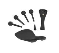 Pièces Et Accessoires Pour Violon Un Ensemble D'accessoires Pour Violon En Ébène Cordier Plaques De Tirage 4 Chevilles Mentonnière Bouton(4 4)
