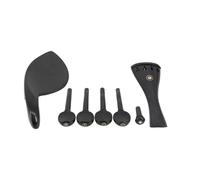Pièces Et Accessoires Pour Violon Un Ensemble D'accessoires Pour Violon En Ébène Cordier Plaques De Tirage 4 Chevilles Mentonnière Bouton Professionnel(1 2)