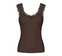 PIECES Femme Lace Top Pcbarbera JRS Noos BC Haut en Dentelle, Hot Fudge, S EU