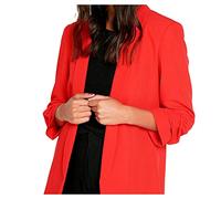 PIECES Femme Pcboss 3/4 Noos Blazer, Rouge High Risk, M EU