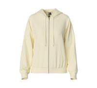 PIECES Femme Pcchilli Zippé Ls Noos BC Sweatshirt À Capuche, White Pepper, M EU