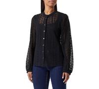 Pieces Femme Pcjia Ls Lace Shirt Blouse , Noir,M
