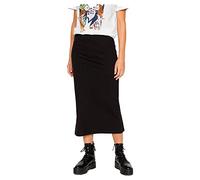 Pieces Femme Pckylie MW Midi Skirt Noos Jupe Not Applicable, Black, M