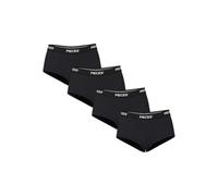 Pieces PCLOGO Lady 4 Pack Solid Noos BC Caleçon Boxeur, Noir, S Femme