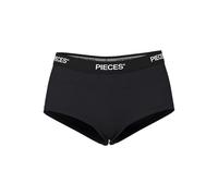 Pieces Femme Pclogo Lady Boxers/Solid Noos Shorties, Noir (Black Black), M EU