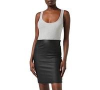 Pieces Femme Pcparo Hw Coated Skirt/Noos BC Jupe, Noir (Black Black), XL EU