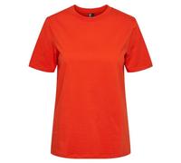 PIECES Femme Pcria Solid Tee Noos BC T-Shirt, Tangerine Tango, S EU