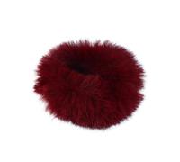 Pieces Fuzzy Scrunchies Chouchous en peluche for femmes, chouchous d'hiver fourrure de lapin bleu rose, cravate for cheveux, queue cheval douce, corde, bandes élastiques caoutchouc(Dark brown)