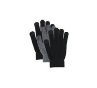 PIECES Gants 'NEW BUDDY' gris chiné / noir, Taille XS-XL