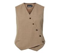 PIECES Asymmetric Vest Pcbubbles Gilet asymétrique, Greige, M Femmes