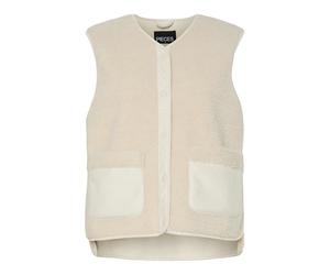 PIECES Gilet 'PCJUNE' crème, Taille M