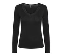 Pieces Haut en Dentelle Pcbarbera Ls Noos BC pour Femme, Noir, XL