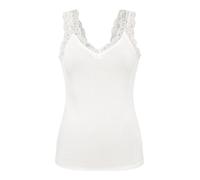 PIECES Pcbarbera Lace Top Noos Débardeur, Blanc éclatant, S Femmes