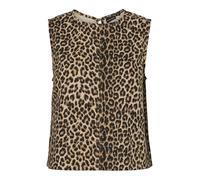 PIECES Haut 'PCSalume' beige clair / moka / noir, Taille M