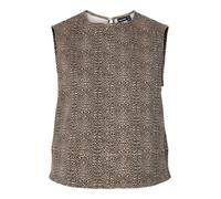 PIECES Haut 'PCSalume' crème / moka / noir, Taille XL
