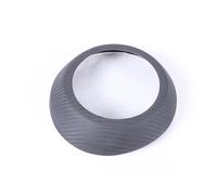 Pièces Intérieur de Voiture Cadre Extérieur Volant Voiture En Fibre Carbone Véritable Couvercle Décoratif Bouton Klaxon Pour Lotus Pour EMIRA 2021-2023(Matte Carbon Fiber)