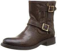 PIECES Iza Leather Zipper Boot, Boots Femme - Marron (Mocca), 39 EU